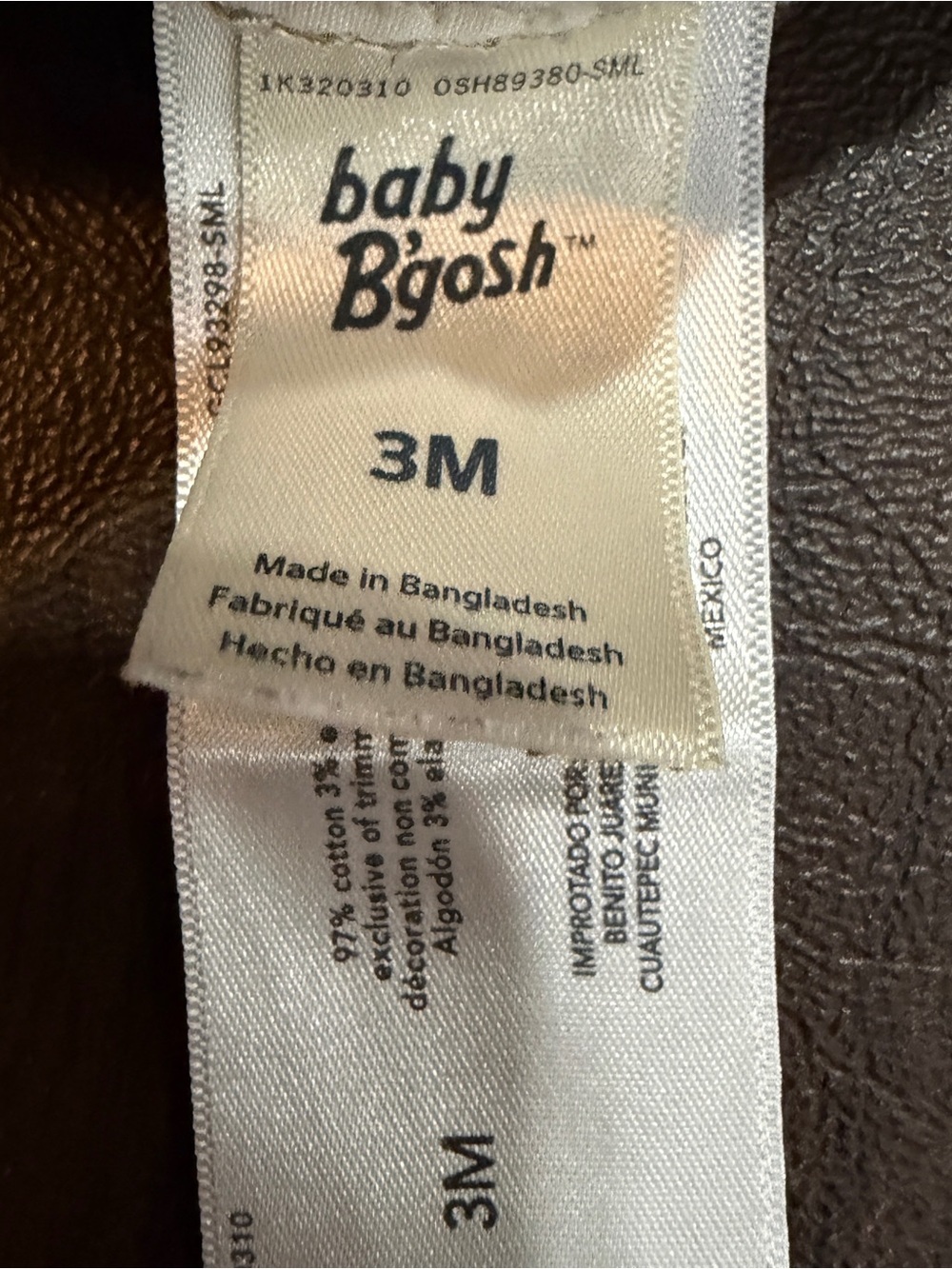 baby B'Gosh Light Blue Denim Skort with Silver Accent Belt Sz 3M - Picture 3 of 4